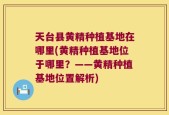 天台县黄精种植基地在哪里(黄精种植基地位于哪里？——黄精种植基地位置解析)
