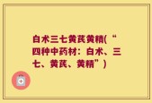 白术三七黄芪黄精(“四种中药材：白术、三七、黄芪、黄精”)