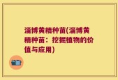 淄博黄精种苗(淄博黄精种苗：挖掘植物的价值与应用)
