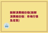 新鲜滇黄精价格(新鲜滇黄精价格：市场行情及走势)