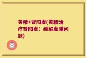 黄精+肾阳虚(黄精治疗肾阳虚：缓解虚重问题)