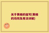 关于黄精的描写(黄精的功效及用法详解)