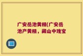 广安岳池黄精(广安岳池产黄精，藏山中瑰宝