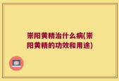崇阳黄精治什么病(崇阳黄精的功效和用途)