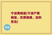 宁波黄精苗(宁波产黄精苗，优质健康，选购首选)