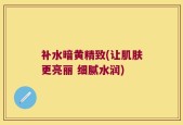 补水暗黄精致(让肌肤更亮丽 细腻水润)