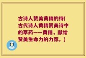 古诗人赞美黄精的待(古代诗人黄精赞美诗中的草药——黄精，献给赞美生命力的力荐。)