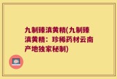 九制臻滇黄精(九制臻滇黄精：珍稀药材云南产地独家秘制)