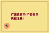 广西黄精华(广西探寻黄精之美)