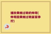 播放黄精过敏的帅哥(帅哥因黄精过敏面容狰狞)
