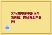 义马滇黄精种植(义马滇黄精：探秘黄金产业链)