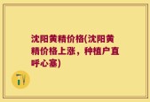 沈阳黄精价格(沈阳黄精价格上涨，种植户直呼心塞)