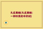 久炙黄精(久炙黄精：一种珍贵的中药材)
