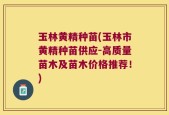 玉林黄精种苗(玉林市黄精种苗供应-高质量苗木及苗木价格推荐！)