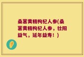 桑葚黄精枸杞人参(桑葚黄精枸杞人参，壮阳益气，延年益寿！)
