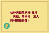 杜仲黄精黑枸杞(杜仲、黄精、黑枸杞：三大药材提振身体)