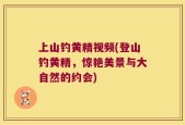 上山钓黄精视频(登山钓黄精，惊艳美景与大自然的约会)