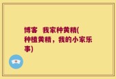 博客  我家种黄精(种植黄精，我的小家乐事)