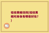 桂枝黄精功效(桂枝黄精对身体有哪些好处？)