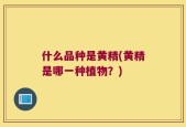 什么品种是黄精(黄精是哪一种植物？)