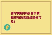 普宁黄精市场(普宁黄精市场热卖商品随处可见)