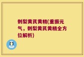 刺梨黄芪黄精(重振元气，刺梨黄芪黄精全方位解析)