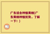广东适合种植黄精(广东黄精种植优势，了解一下！)