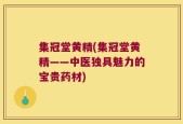 集冠堂黄精(集冠堂黄精——中医独具魅力的宝贵药材)