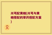 川芎配黄精(川芎与黄精搭配的草药搭配方案)