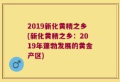 2019新化黄精之乡(新化黄精之乡：2019年蓬勃发展的黄金产区)