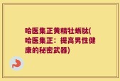 哈医集正黄精牡蛎肽(哈医集正：提高男性健康的秘密武器)