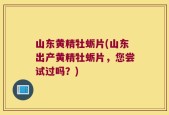 山东黄精牡蛎片(山东出产黄精牡蛎片，您尝试过吗？)