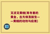 又凉又黄精(寒冬里的黄金，古方焕发新生——黄精的功效与应用)
