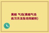 黄精 气功(黄精气功练习方法及功效解析)