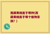 西藏黄精属于哪种(西藏黄精属于哪个植物家族？)