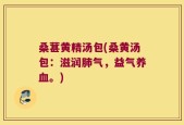 桑葚黄精汤包(桑黄汤包：滋润肺气，益气养血。)