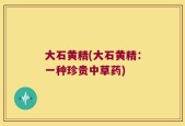 大石黄精(大石黄精：一种珍贵中草药)