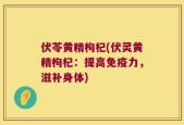 伏苓黄精枸杞(伏灵黄精枸杞：提高免疫力，滋补身体)