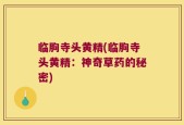临朐寺头黄精(临朐寺头黄精：神奇草药的秘密)