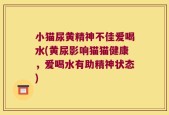 小猫尿黄精神不佳爱喝水(黄尿影响猫猫健康，爱喝水有助精神状态)