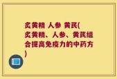炙黄精 人参 黄芪(炙黄精、人参、黄芪组合提高免疫力的中药方)