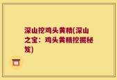深山挖鸡头黄精(深山之宝：鸡头黄精挖掘秘笈)