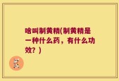 啥叫制黄精(制黄精是一种什么药，有什么功效？)