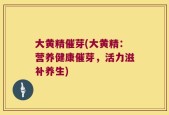 大黄精催芽(大黄精：营养健康催芽，活力滋补养生)