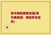 海马锁阳黄精泡酒(海马黄精酒：锁阳养生佳饮)