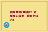 圆盘黄精(黄精片：舒缓身心疲惫，提升免疫力)