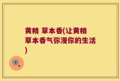 黄精 草本香(让黄精草本香气弥漫你的生活)