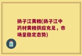 扬子江黄精(扬子江中药材黄精供应充足，市场呈稳定态势)