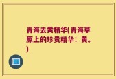 青海去黄精华(青海草原上的珍贵精华：黄。)