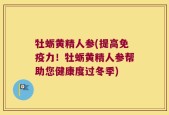 牡蛎黄精人参(提高免疫力！牡蛎黄精人参帮助您健康度过冬季)